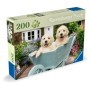 Ravensburger - Puzzle pentru varstnici Golden Retriever cu sablon de imagine si suport din carton 200 piese mari XL Ravensburger